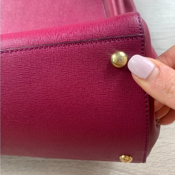 Fendi Medium 2Jours Fuchsia Pink Leather Satchel Tote - Picture 8 of 16